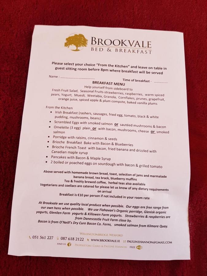 לינה וארוחת בוקר Wellingtonbridge Brookvale מראה חיצוני תמונה